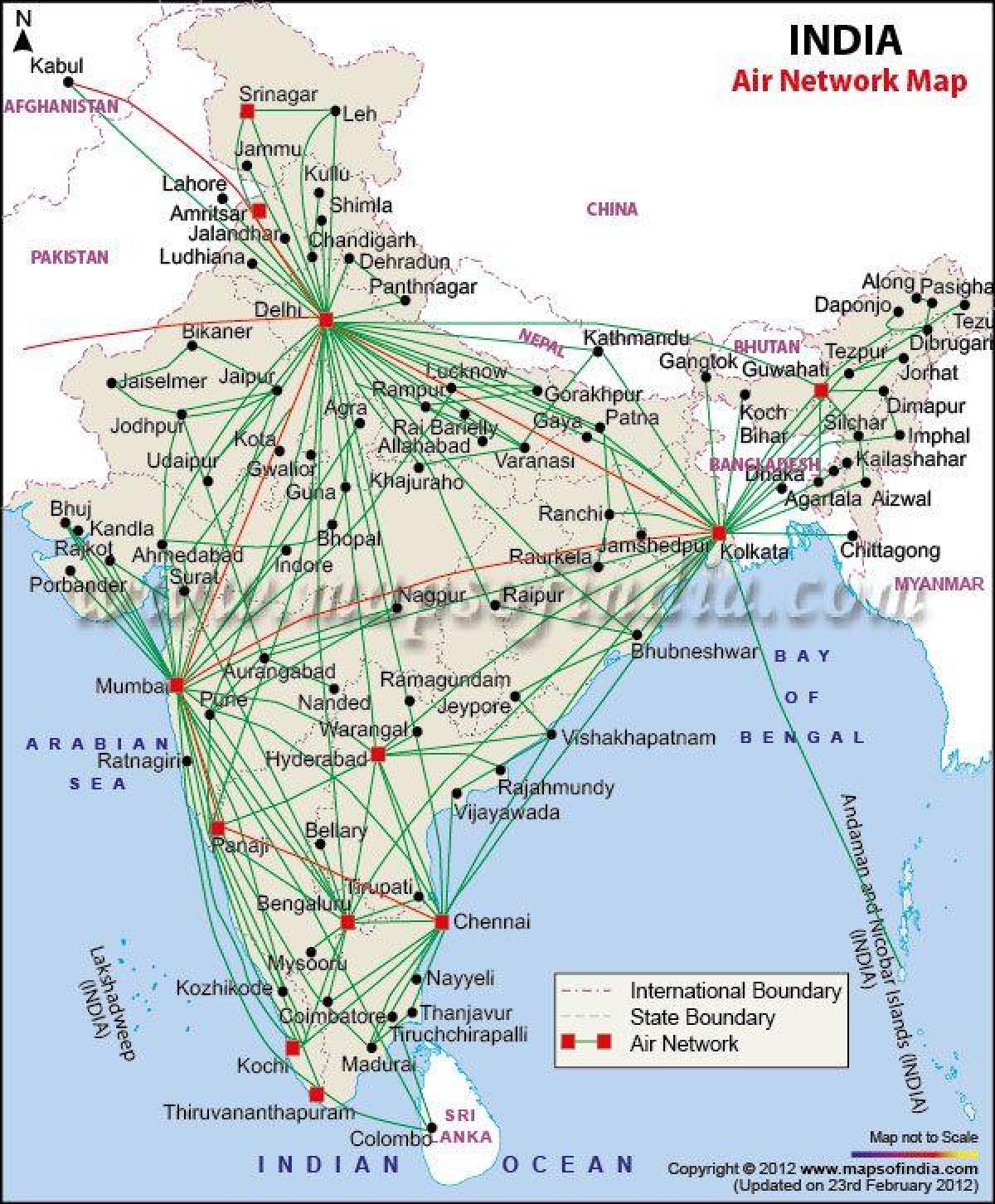 filtr powietrza mapie Indii