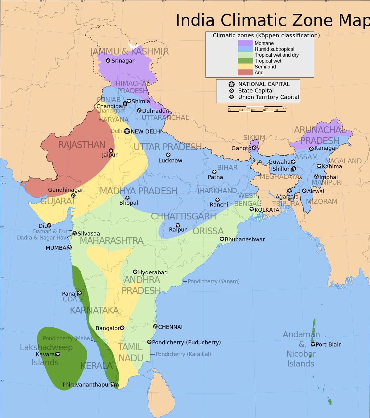 monsunowy mapie Indii