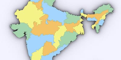 3D mapa Indii