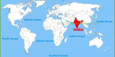 Mapa świata Indiach