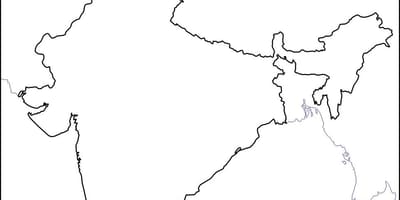 Indie mapa konturowa
