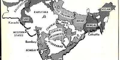 Mapa Indii po 1947