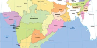 Mapa polityczna Indii