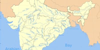 Mapa rzek Indii