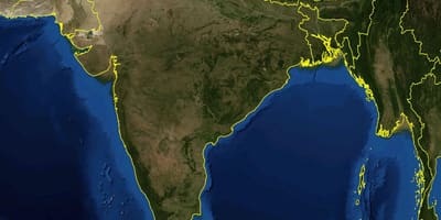Mapa Indii satelitarny